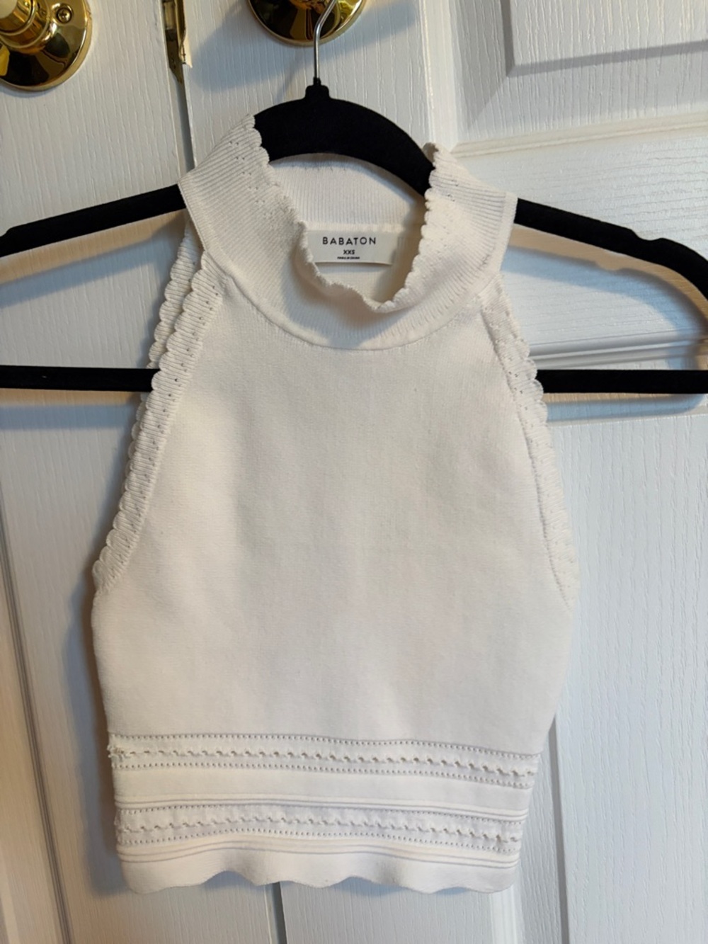 Babaton Scallop-Trim cut out Halter Knit Top